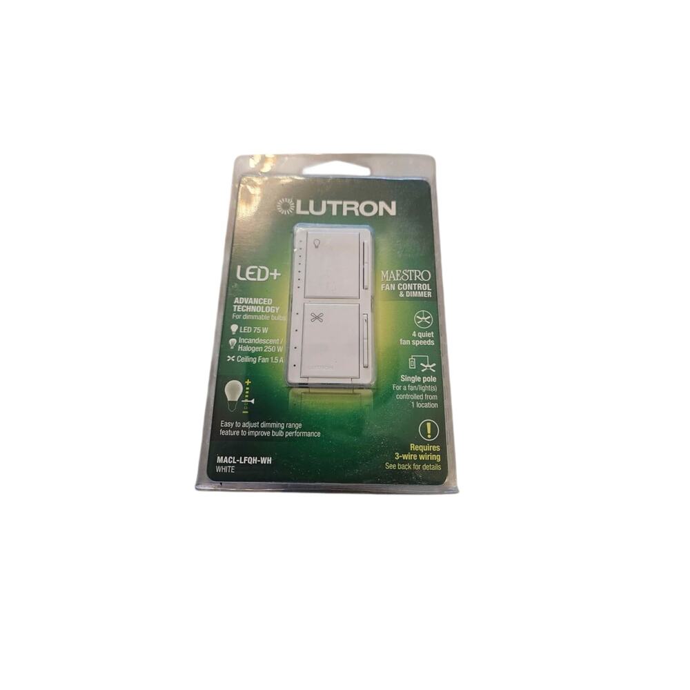 Lutron Mastro Fan Control and Dimmer Switch NWT